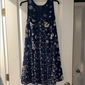 Jason Wu Navy Floral Pattern Dress